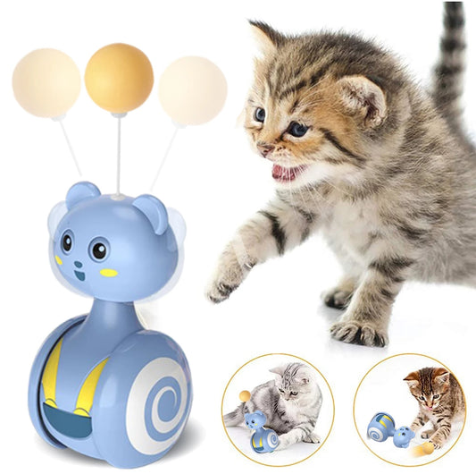Kitten playing with Bumbler cat toy