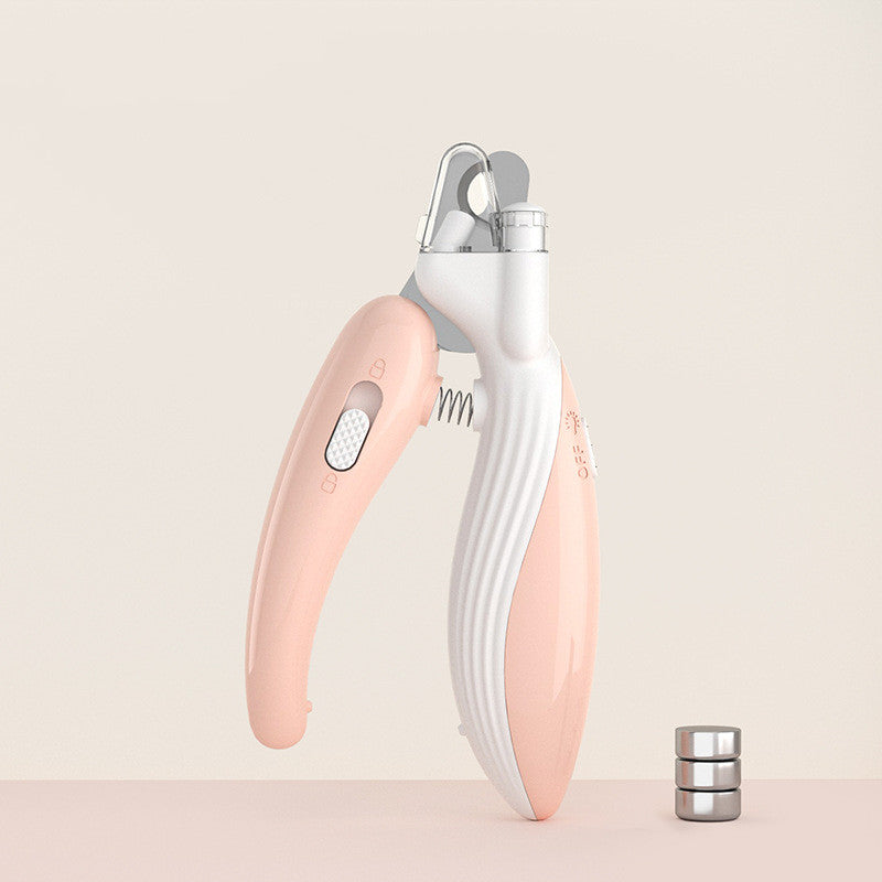LumiClip cat nail trimmer in use on cat paw
