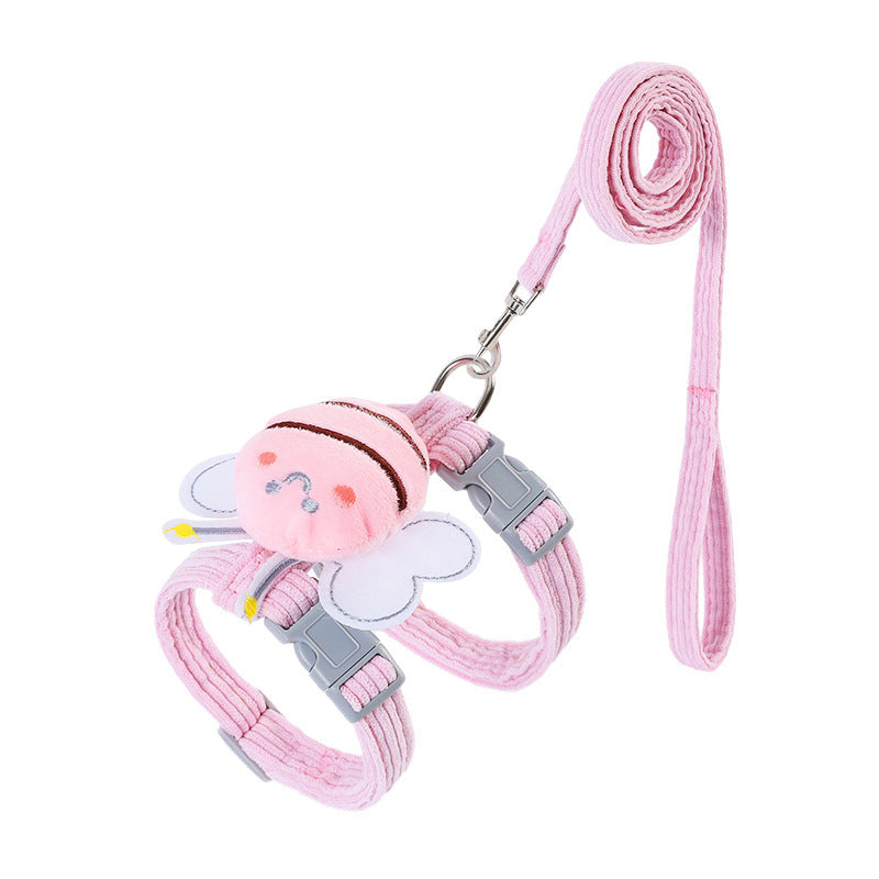 Bee & Free cat harness on cat – side profile